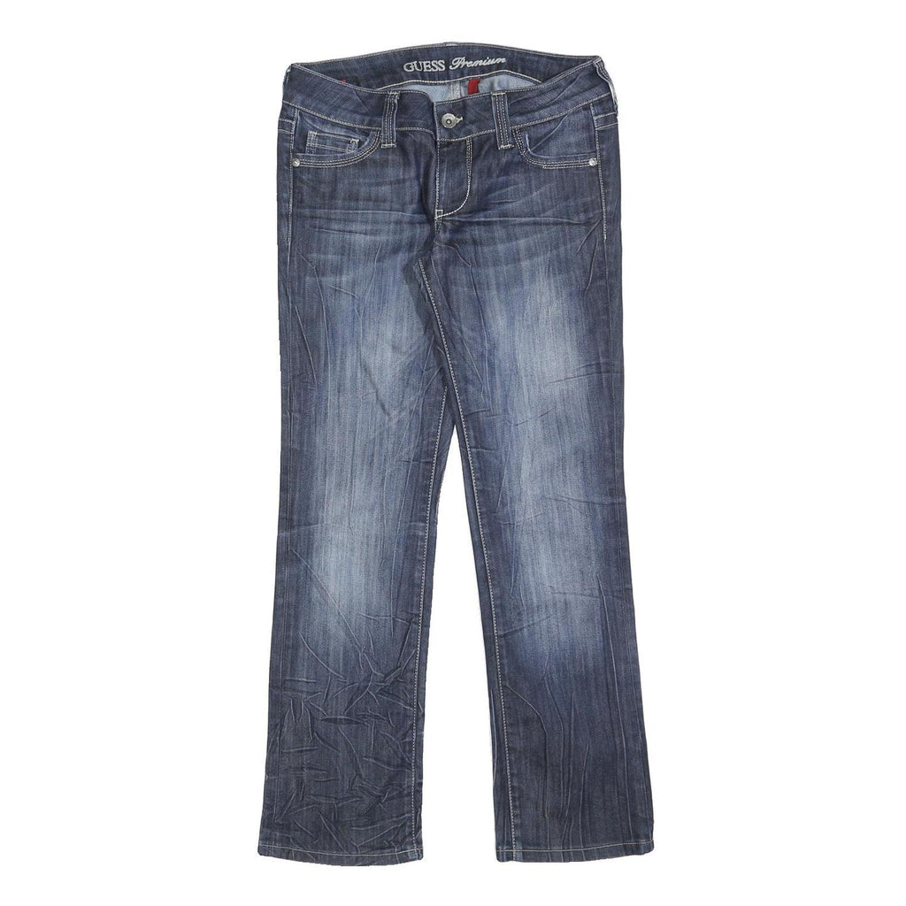 GUESS Womens Jeans Blue Slim Straight Denim Medium W30 L30 Stylish Casual