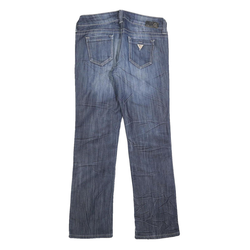 GUESS Womens Jeans Blue Slim Straight Denim Medium W30 L30 Stylish Casual