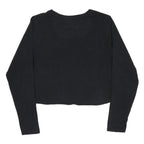 VON DUTCH Womens Black Graphic Long Sleeve Crew Neck Cotton T-Shirt UK 12