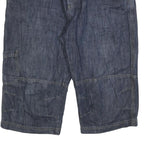 HOTTRIC Mens Denim Blue Cargo Shorts 2XL W40 Cotton Blend Casual Summer