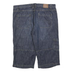 HOTTRIC Mens Denim Blue Cargo Shorts 2XL W40 Cotton Blend Casual Summer