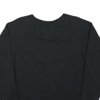 CHAMPION Mens Black Cotton Blend Crew Neck XL Classic Logo Sleeve Sweatshirt