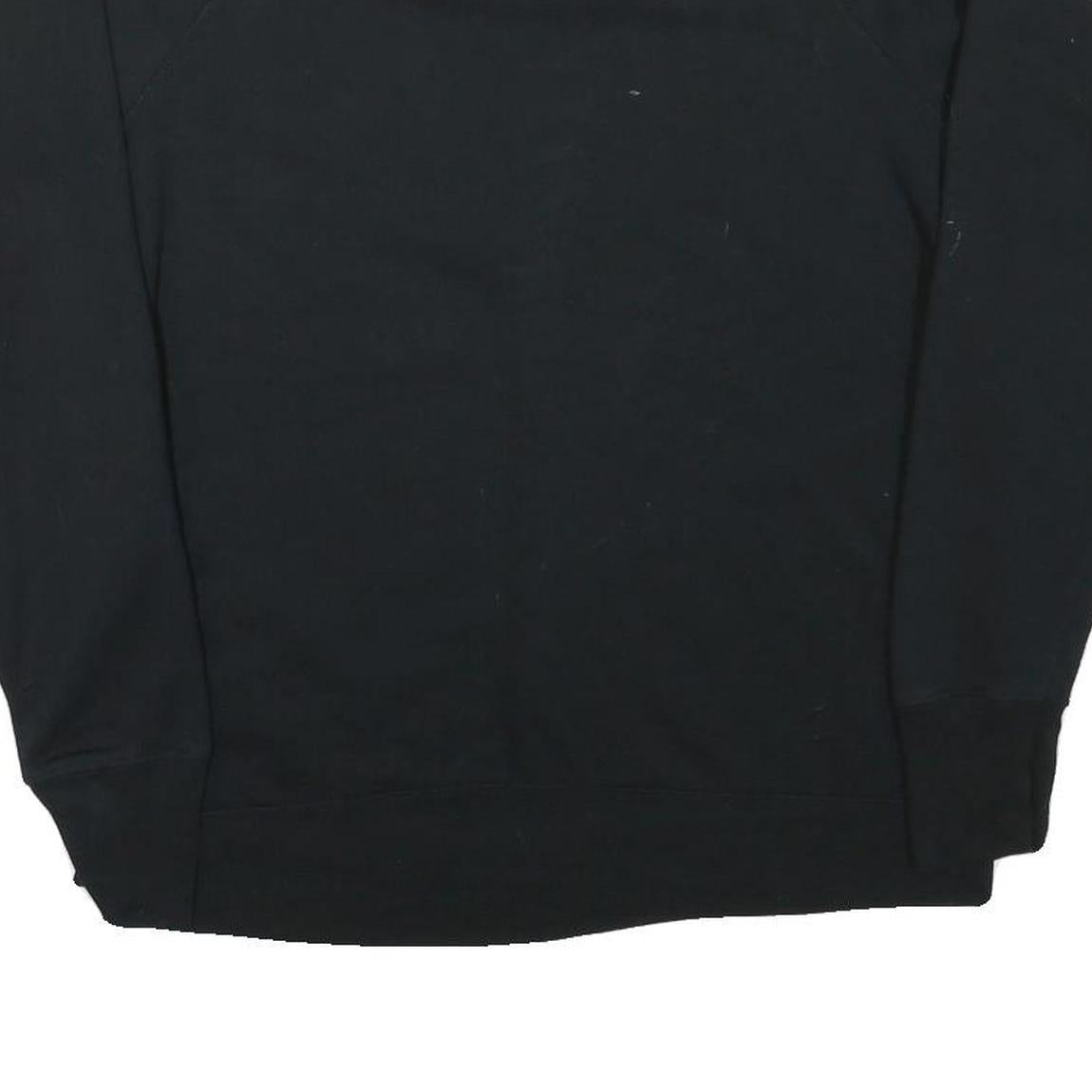 CHAMPION Mens Black Cotton Blend Crew Neck XL Classic Logo Sleeve Sweatshirt