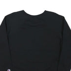 CHAMPION Mens Black Cotton Blend Crew Neck XL Classic Logo Sleeve Sweatshirt