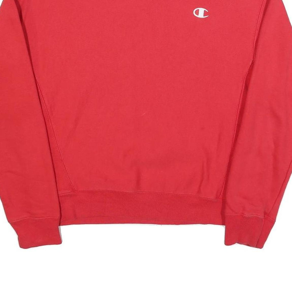 CHAMPION REVERSE WEAVE Womens Red Crew Neck M Cotton Blend Sweatshirt