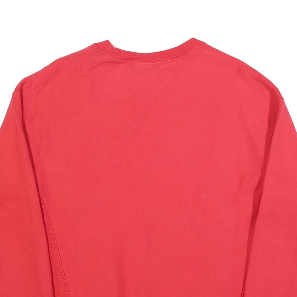 CHAMPION REVERSE WEAVE Womens Red Crew Neck M Cotton Blend Sweatshirt