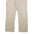 CARHARTT Mens Jeans Beige Relaxed Straight Denim W32 L28 Durable Workwear Zip