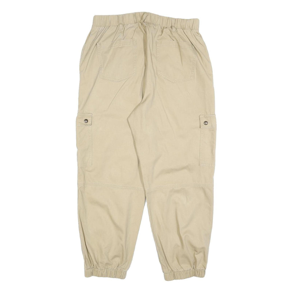 WILD FABLE Womens Cotton Blend Beige Relaxed Cargo Trousers W32 L28 Casual