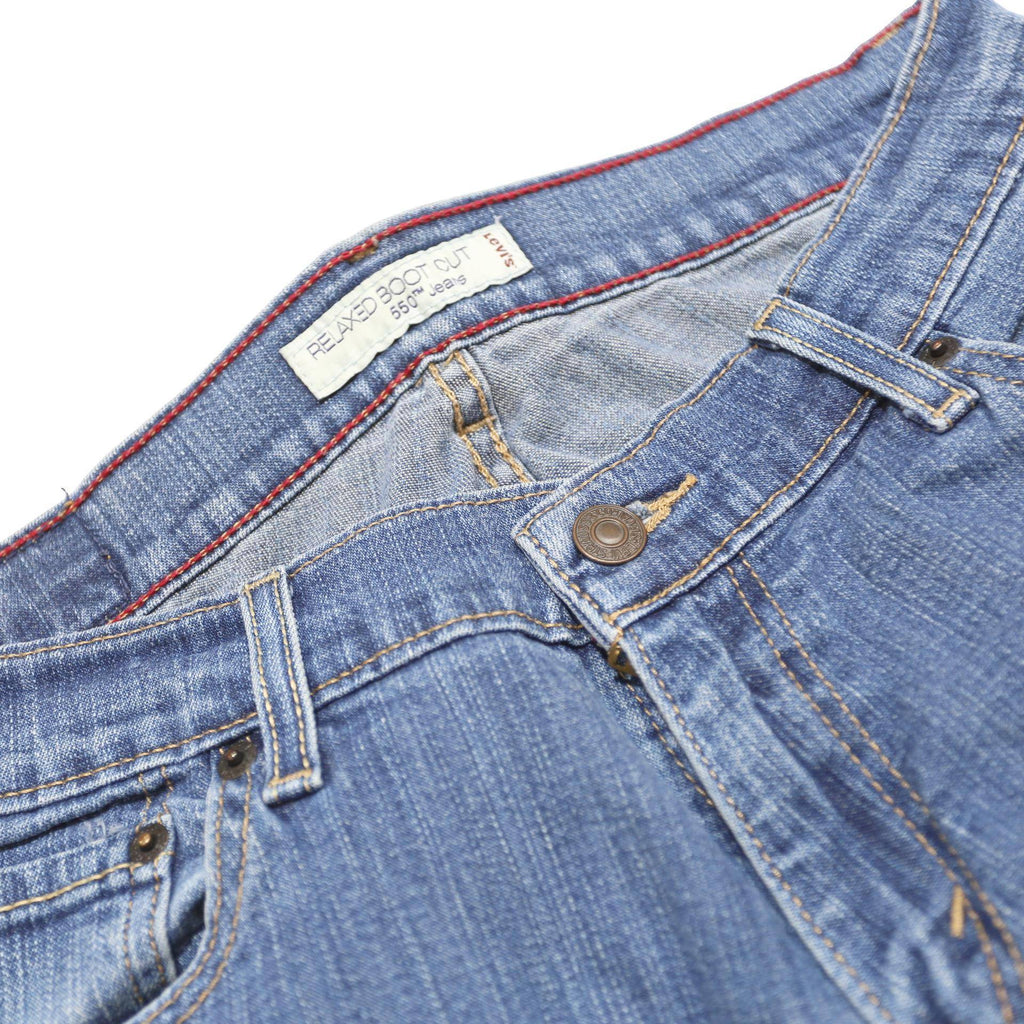 LEVI'S 550 Womens Jeans Blue Relaxed Bootcut Denim Medium W27 L30 Classic Style