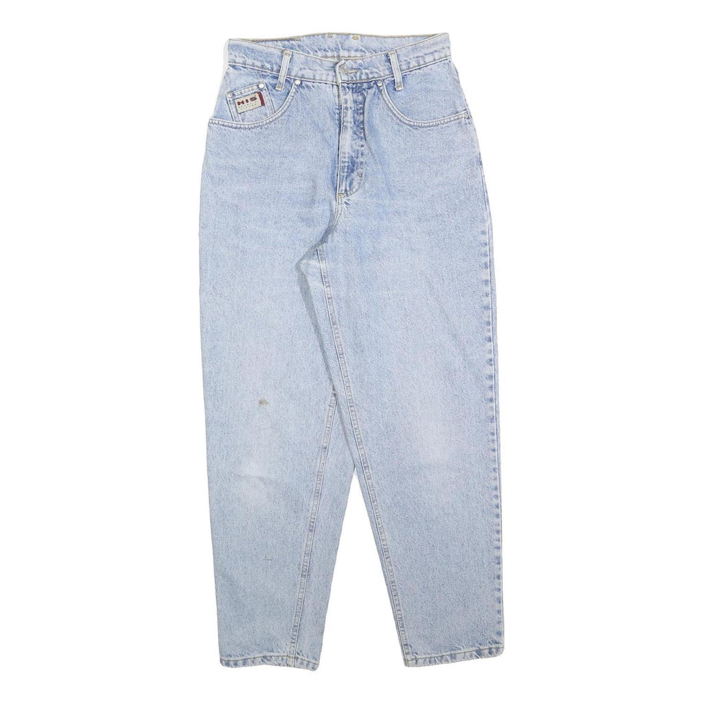HIS Womens Regular Fit Light Blue Denim Jeans W28 L28 Classic Cotton Blend Zip