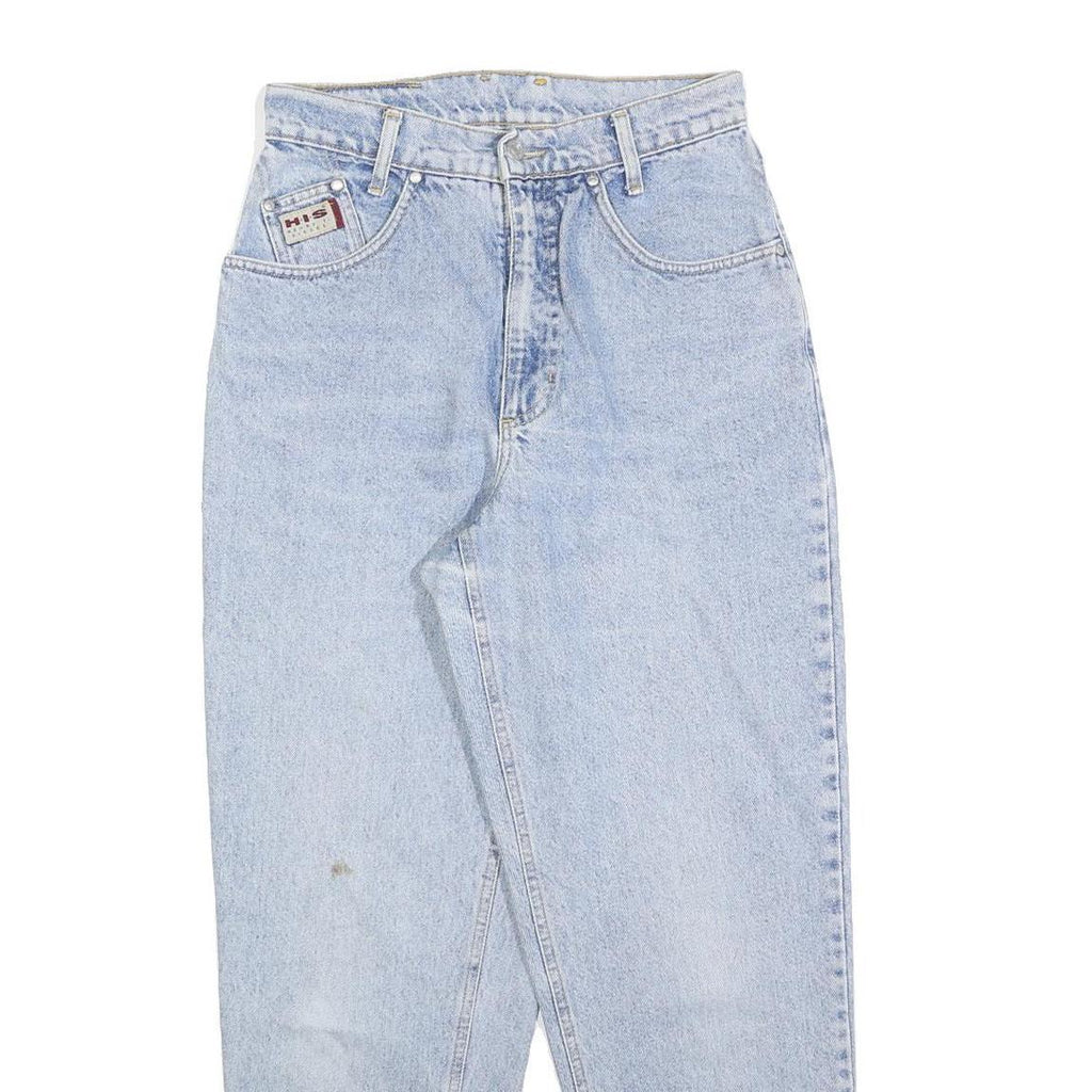 HIS Womens Regular Fit Light Blue Denim Jeans W28 L28 Classic Cotton Blend Zip