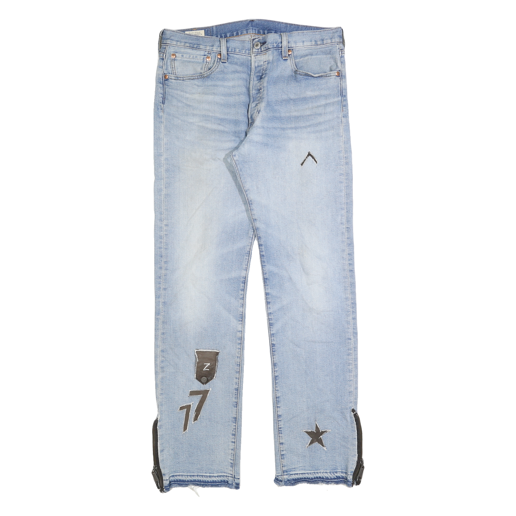 LEVI'S 501 Big E Mens Jeans Blue Light Denim Regular Straight Cotton Button W33