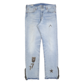 LEVI'S 501 Big E Mens Jeans Blue Light Denim Regular Straight Cotton Button W33