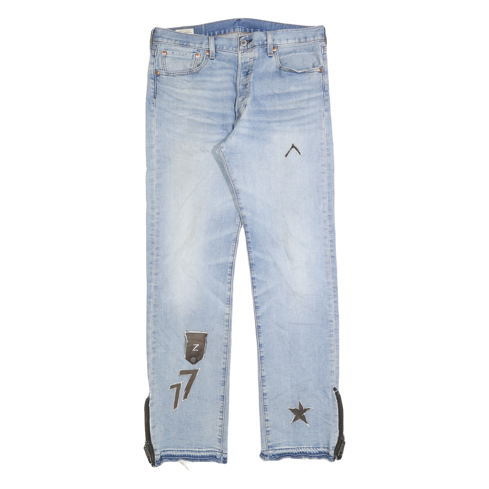 LEVI'S 501 Big E Mens Jeans Blue Light Denim Regular Straight Cotton Button W33