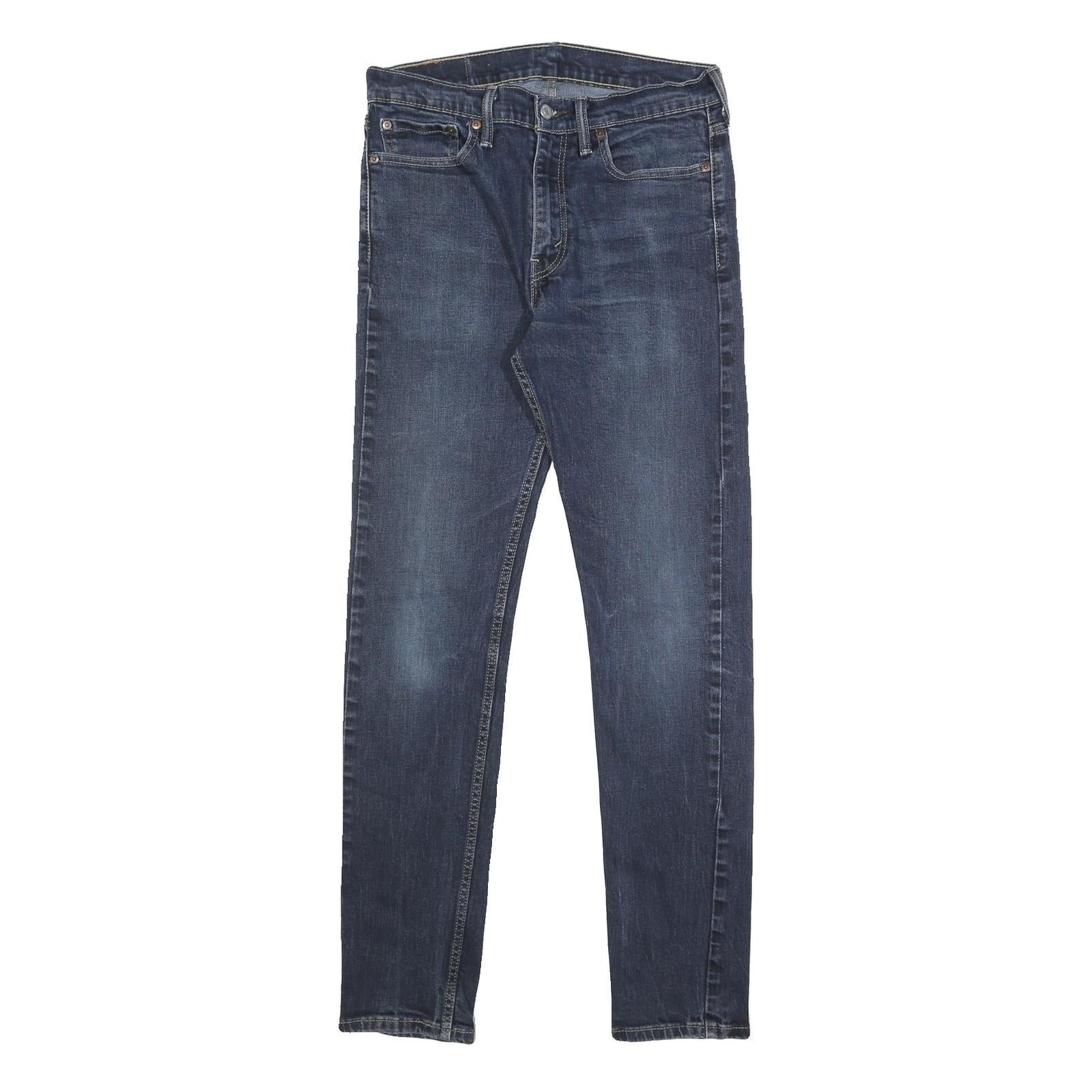 LEVI'S Mens Slim Blue Denim Stone Wash Jeans W32 L34 Zip Casual Classic Fit