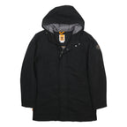 TIMBERLAND Mens Black Jacket S Polyester Hooded Zip Outdoor Casual Lightweight