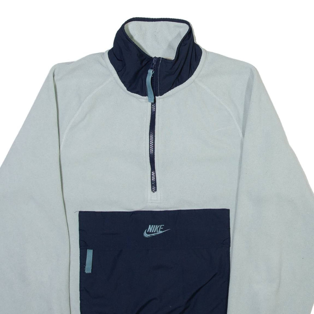 NIKE Mens Fleece Blue 1/4 Zip XS