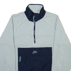 NIKE Mens Fleece Blue 1/4 Zip XS