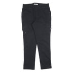 GLORIA VANDERBLIT Womens Black Cotton Blend Slim Cargo Trousers W32 L30