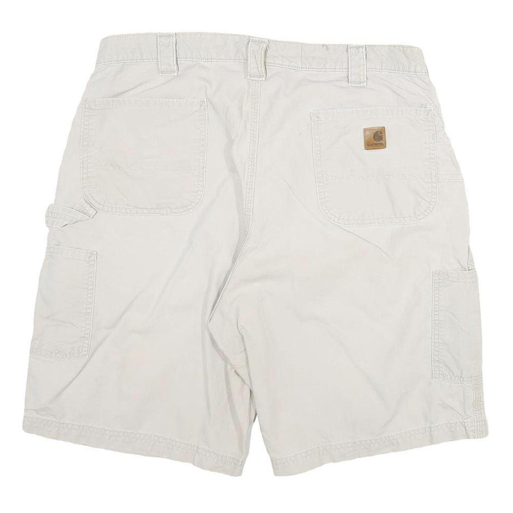 CARHARTT Mens Shorts Beige Casual Cotton Blend 2XL W36 Durable Workwear