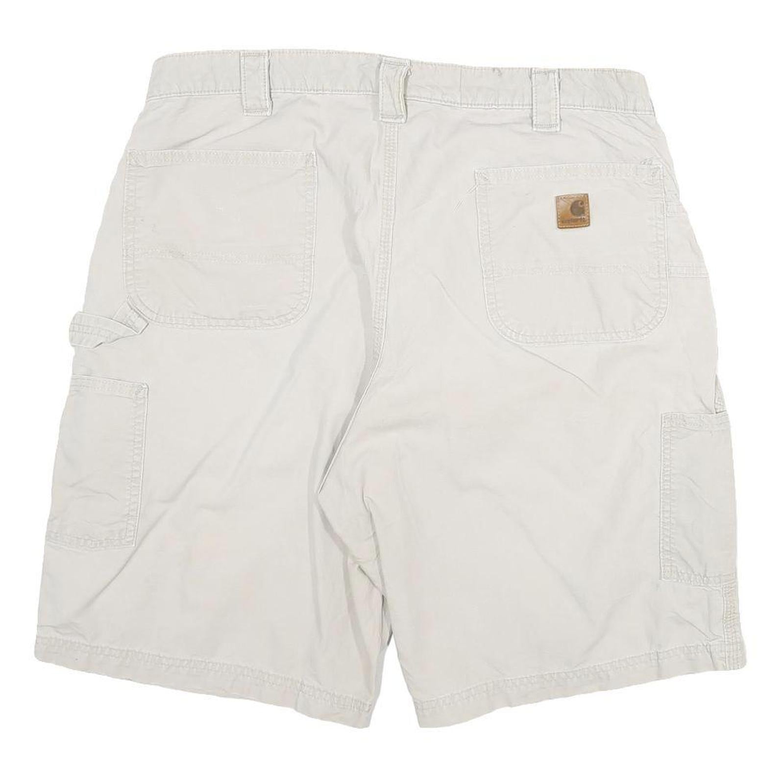 CARHARTT Mens Shorts Beige Casual Cotton Blend 2XL W36 Durable Workwear