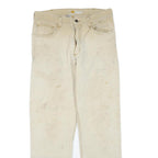 CARHARTT Mens Regular Beige Cotton Blend Straight Leg Trousers W32 L29 Workwear
