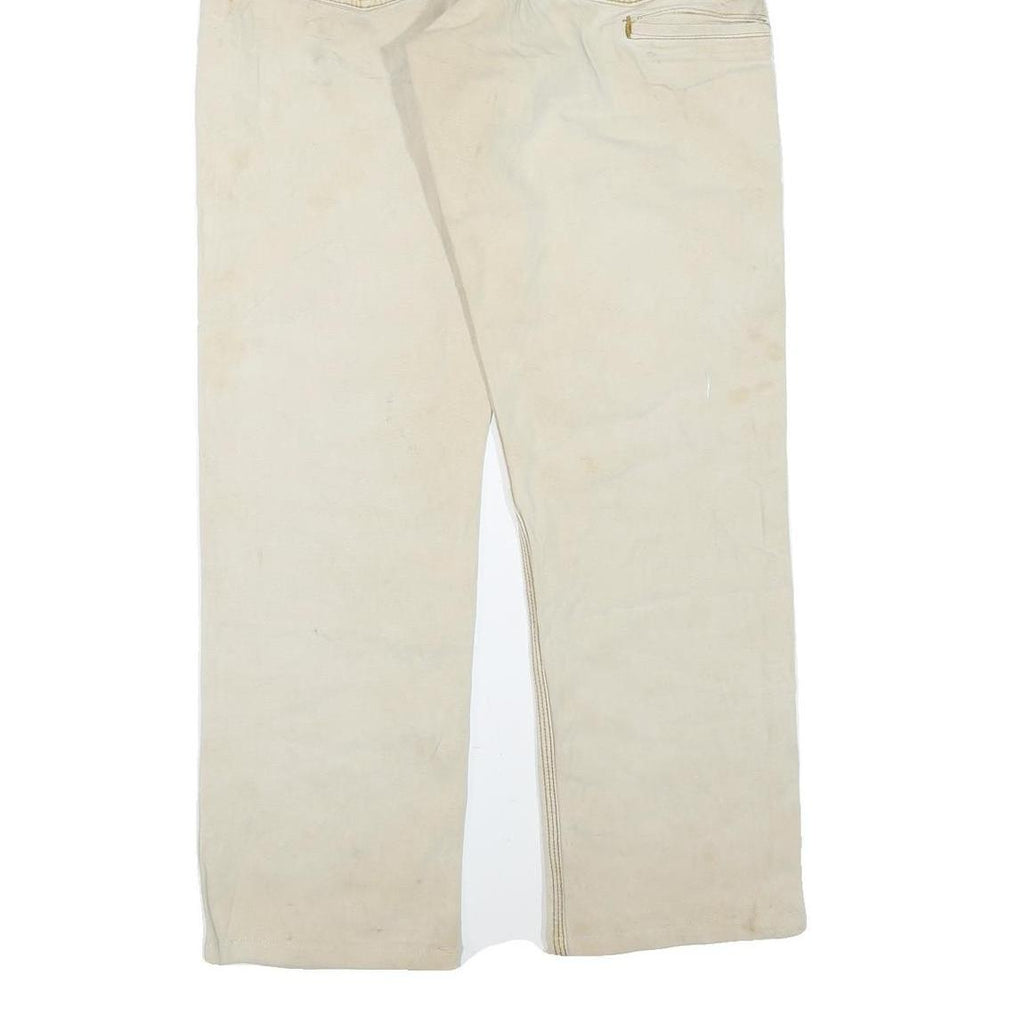 CARHARTT Mens Regular Beige Cotton Blend Straight Leg Trousers W32 L29 Workwear