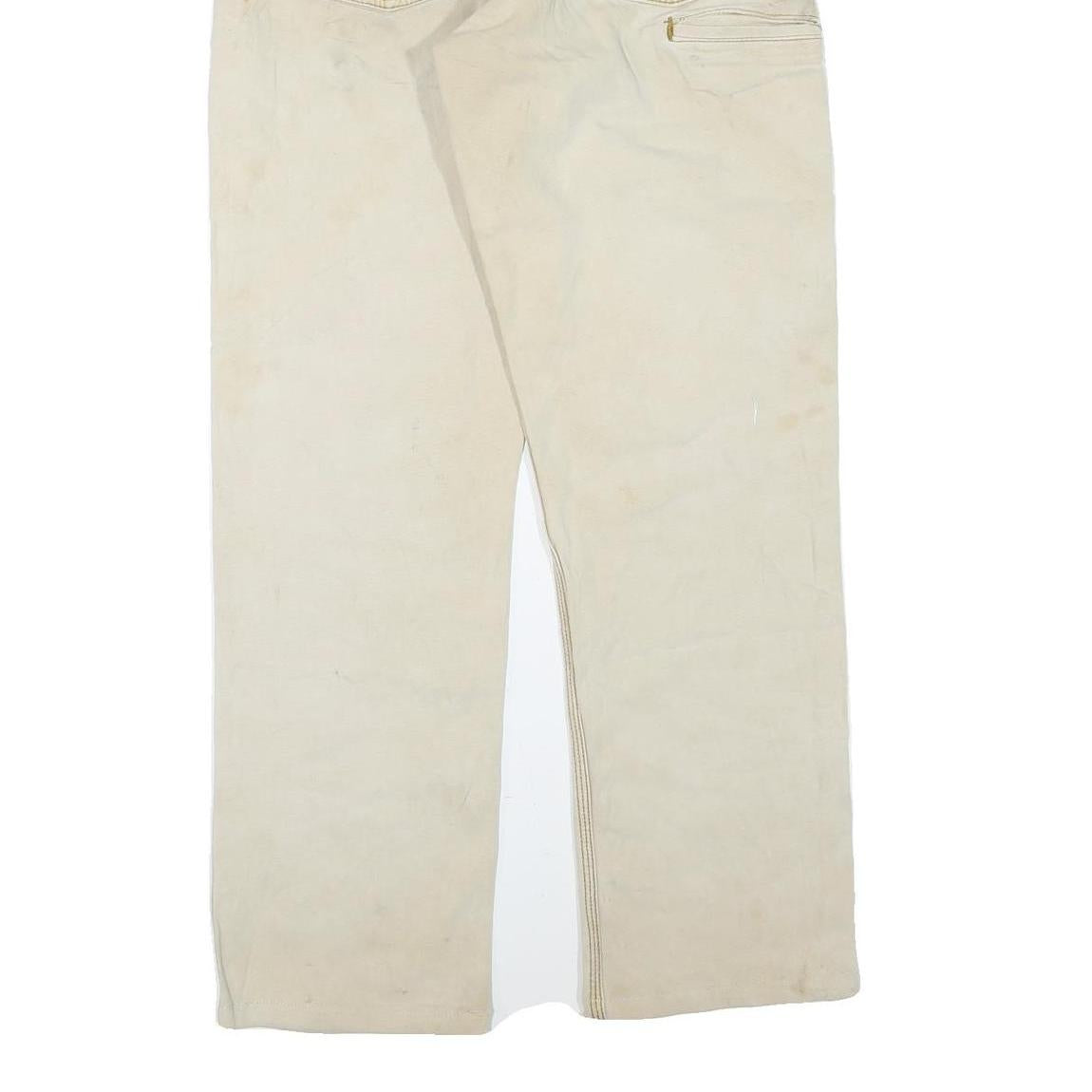 CARHARTT Mens Regular Beige Cotton Blend Straight Leg Trousers W32 L29 Workwear