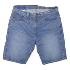 LEVI'S Womens Denim Blue Casual Shorts L W34 Cotton Blend Classic Fit