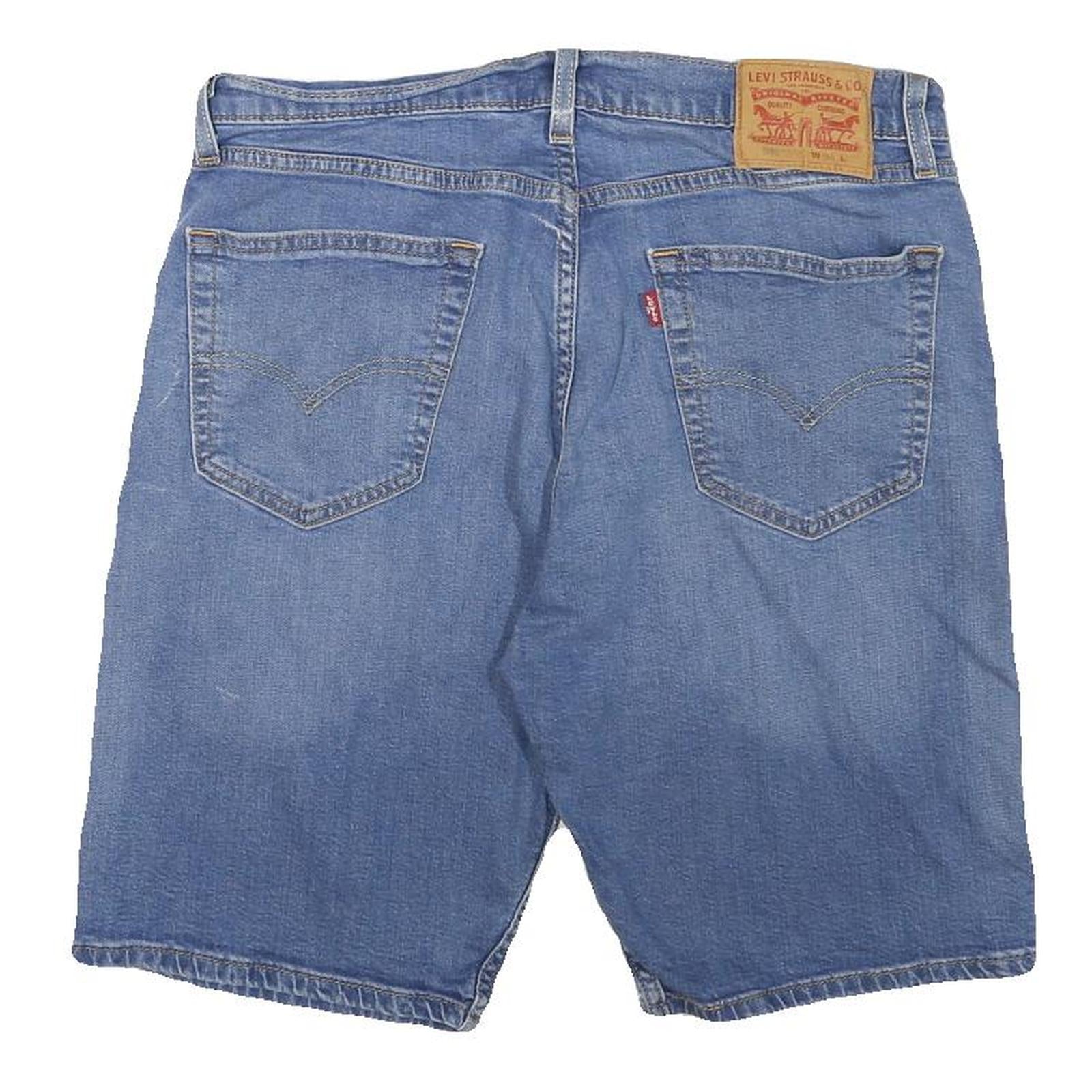 LEVI'S Womens Denim Blue Casual Shorts L W34 Cotton Blend Classic Fit