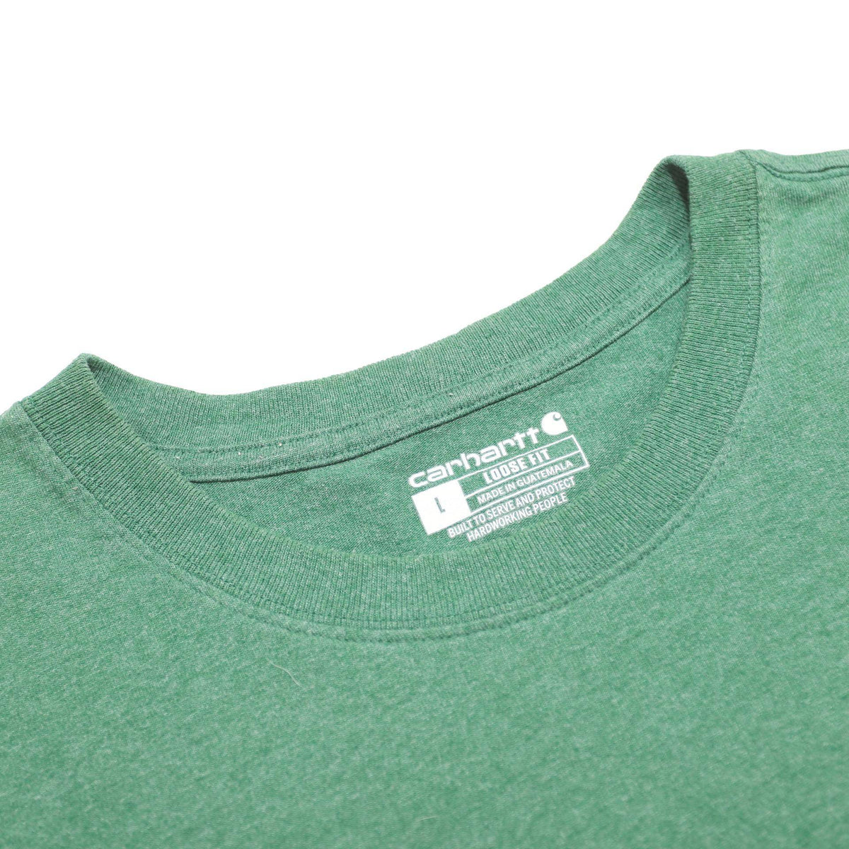 CARHARTT Mens Green Chest Pocket Logo T-Shirt L Short Sleeve Crew Neck Workwear