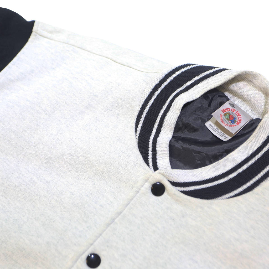 FRUIT OF THE LOOM Mens White & Black Department Of Justice Coach Jacket L Cotton