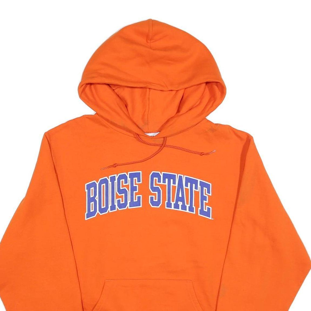 CHAMPION Mens Orange Boise State Pullover Hoodie S Cotton Blend Casual
