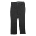 LAUREN RALPH LAUREN Womens Classic Black Denim Straight Jeans Cotton Blend W28