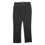 LAUREN RALPH LAUREN Womens Classic Black Denim Straight Jeans Cotton Blend W28