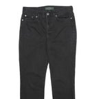 LAUREN RALPH LAUREN Womens Classic Black Denim Straight Jeans Cotton Blend W28