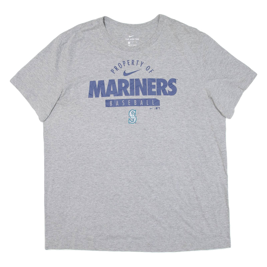 NIKE Mariners Baseball Mens T-Shirt Grey USA XL