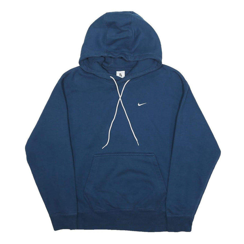 NIKE Mens Blue Hoodie S Cotton Blend Pullover Casual Comfort