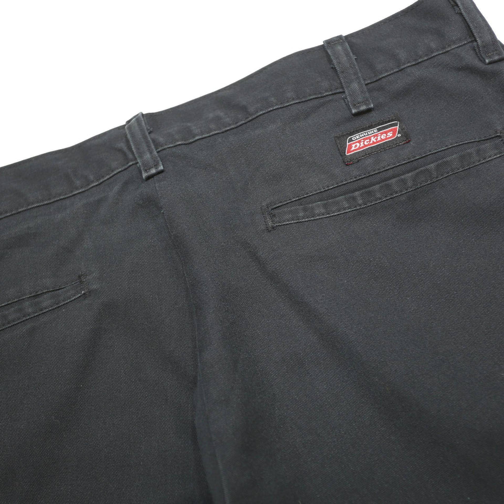 DICKIES Mens Cotton Blend Black Relaxed Cargo Trousers W32 L33 Workwear Durable