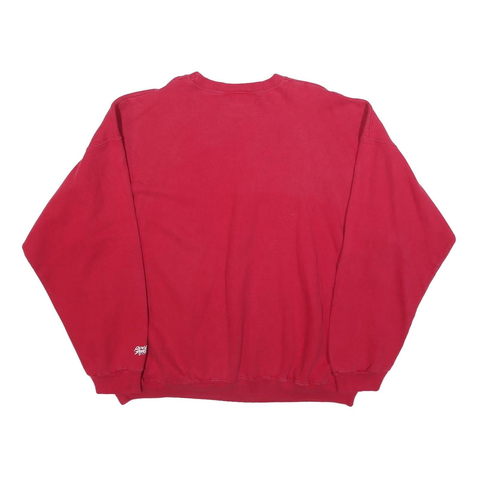 ROCK SMITH Mens Red Warning Rocksmith Explicit Content Crew Neck XL Sweatshirt