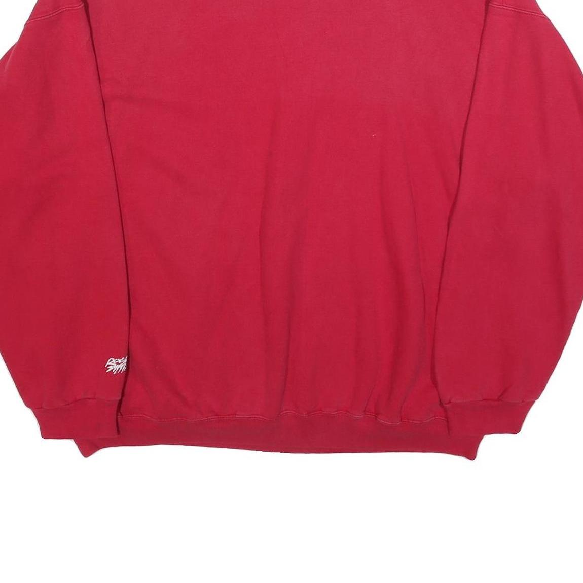 ROCK SMITH Mens Red Warning Rocksmith Explicit Content Crew Neck XL Sweatshirt