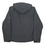 JACK WOLFSKIN Womens Black Outdoor Jacket UK 16 Polyester Woven Plain Zip Hooded