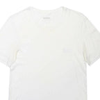 BOSS HUGO BOSS Mens White Crew Neck Short Sleeve T-Shirt S Cotton Blend Simple