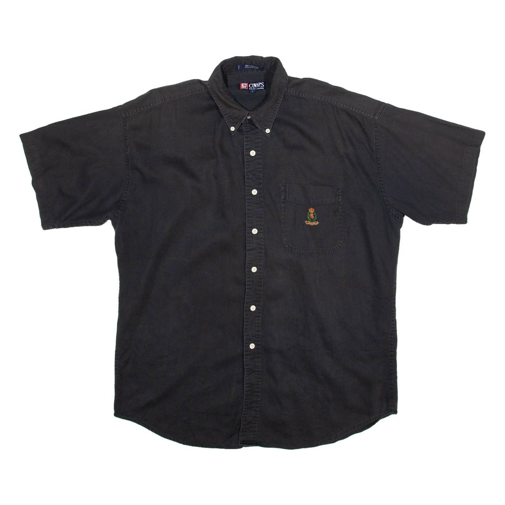 CHAPS Mens Plain Shirt Black L