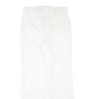DICKIES Mens Cotton Blend White Regular Straight Trousers W30 L30 Workwear Zip