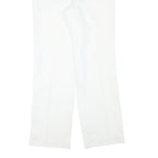 DICKIES Mens Cotton Blend White Regular Straight Trousers W30 L30 Workwear Zip