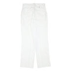 DICKIES Mens Cotton Blend White Regular Straight Trousers W30 L30 Workwear Zip