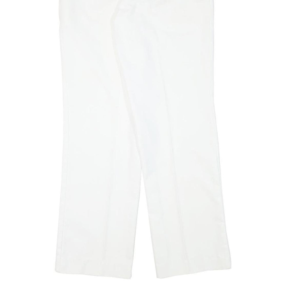 DICKIES Mens Cotton Blend White Regular Straight Trousers W30 L30 Workwear Zip