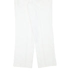 DICKIES Mens Cotton Blend White Regular Straight Trousers W30 L30 Workwear Zip