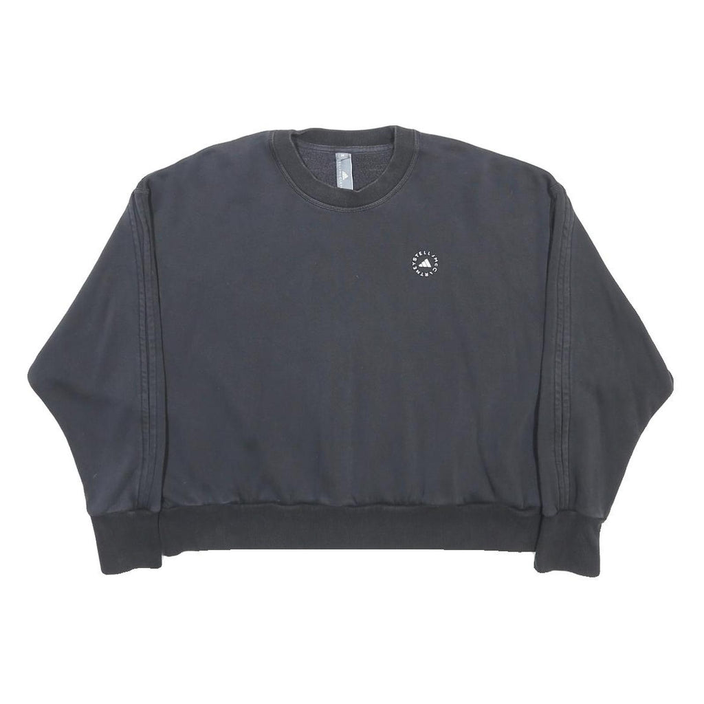ADIDAS BY STELLA MCCARTNEY Womens Black Cotton Blend Crew Neck M Sweatshirt
